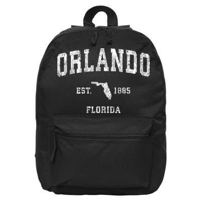 Orlando Florida FL Vintage Design 16 in Basic Backpack