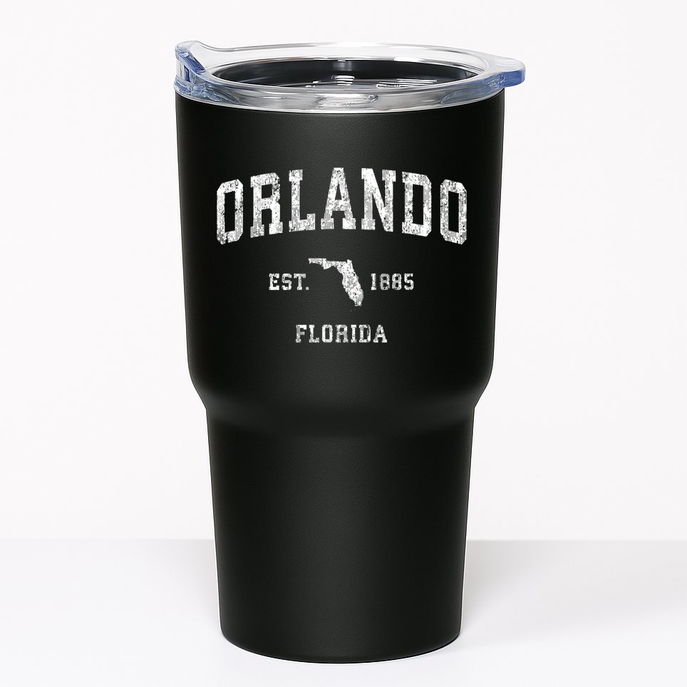 Orlando Florida FL Vintage Design Tumbler