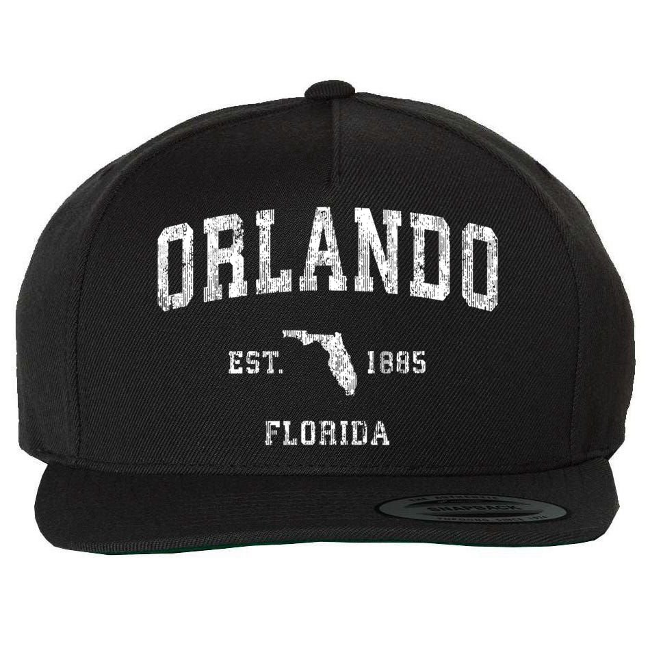 Orlando Florida FL Vintage Design Wool Snapback Cap