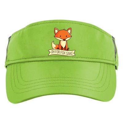 Oh For Fox Sake Funny Foxy Nerd Cool Gift Adult Drive Performance Visor