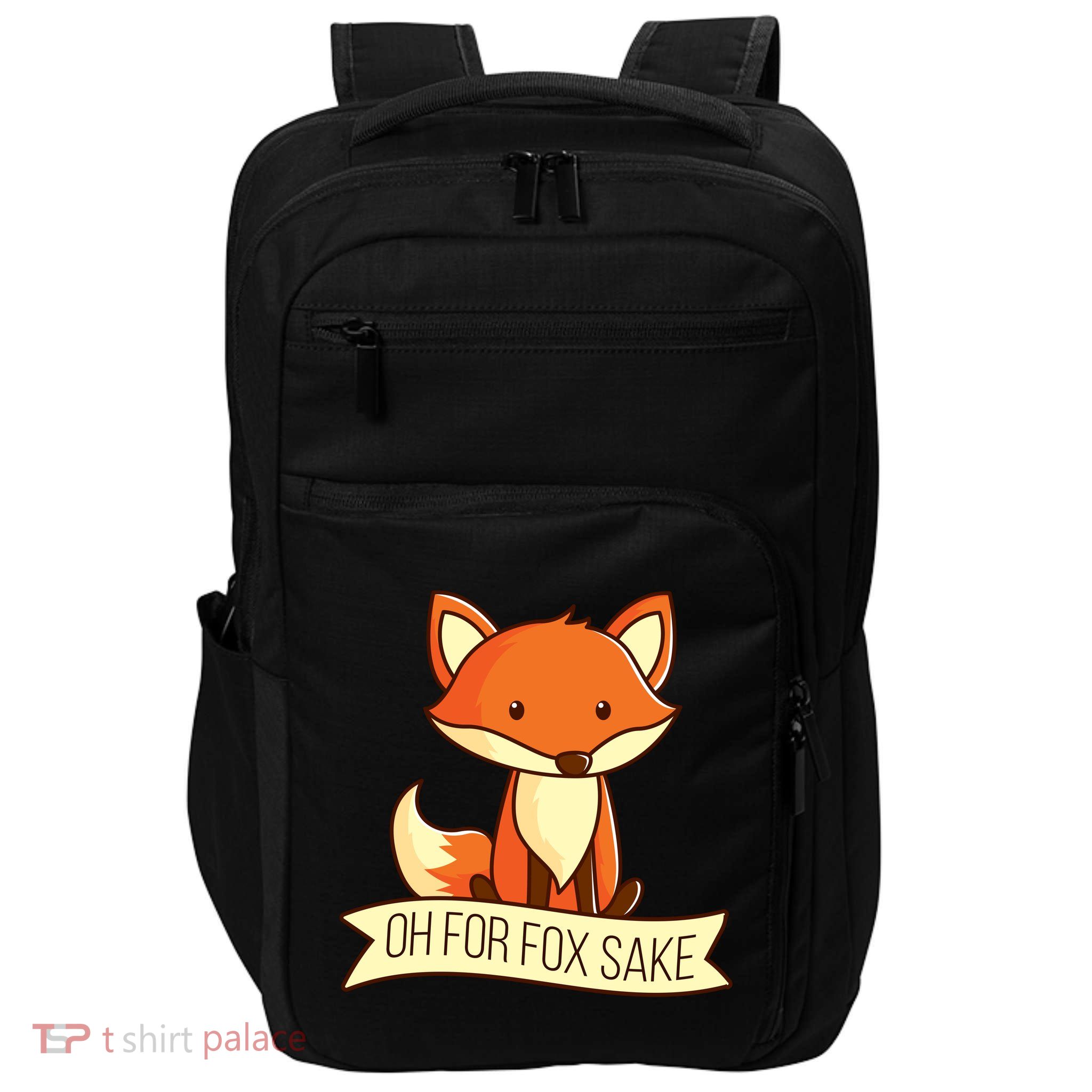 Oh For Fox Sake Funny Foxy Nerd Cool Gift Impact Tech Backpack