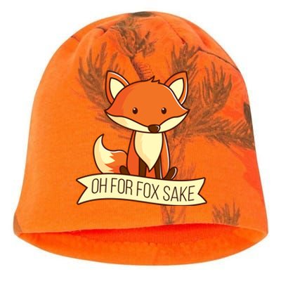 Oh For Fox Sake Funny Foxy Nerd Cool Gift Kati - Camo Knit Beanie