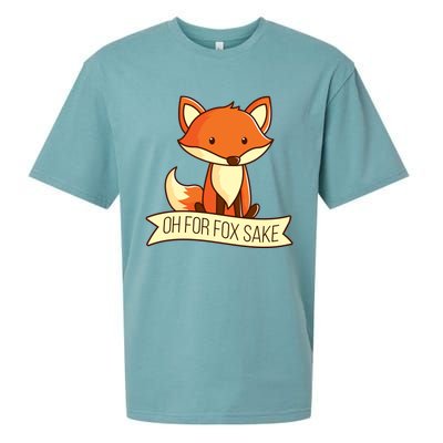 Oh For Fox Sake Funny Foxy Nerd Cool Gift Sueded Cloud Jersey T-Shirt