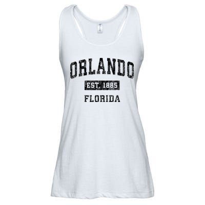 Orlando Florida Fl Vintage Established Sports Design Ladies Essential Flowy Tank