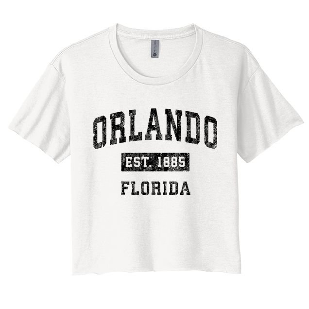 Orlando Florida Fl Vintage Established Sports Design Crop Top