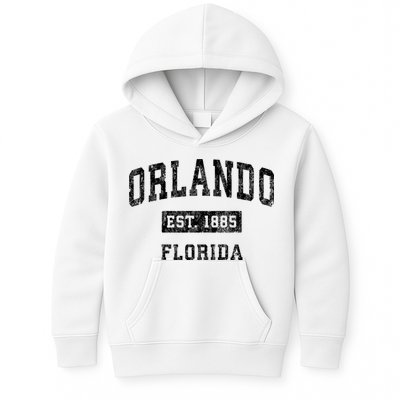 Orlando Florida Fl Vintage Established Sports Design Kids Hoodie