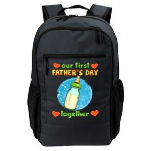 Our First Fathers Day Together Matching Dad Son Gift Daily Commute Backpack