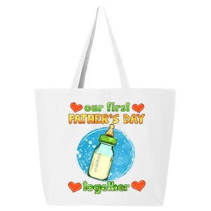 Our First Fathers Day Together Matching Dad Son Gift 25L Jumbo Tote