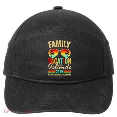 Orlando Florida Family Vacation 2025 7-Panel Snapback Hat