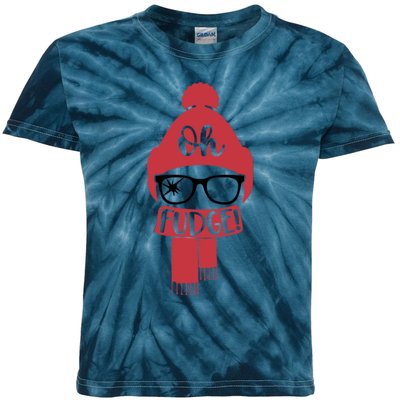 Oh Fudge Funny Christmas Saying Xmas Kids Tie-Dye T-Shirt