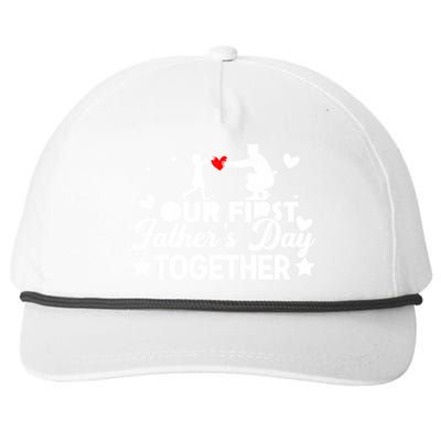 Our First Father’s Day Together Funny Daddy Dad Graphic Meaningful Gift Snapback Five-Panel Rope Hat