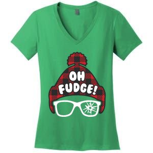 Oh Fudge Funny Christmas Women's V-Neck T-Shirt