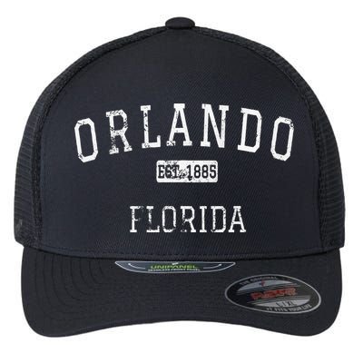 Orlando Florida FL Vintage Flexfit Unipanel Trucker Cap