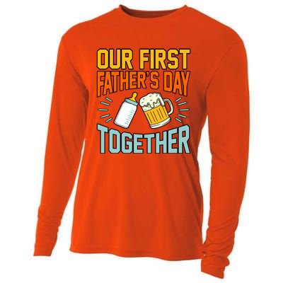 Our First Father’s Day Together Daddy Dad Father Graphic Cool Gift Cooling Performance Long Sleeve Crew