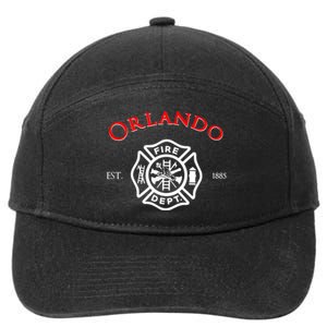 Orlando Florida Fire Rescue Department Firefighter Duty 7-Panel Snapback Hat