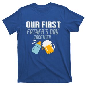 Our First Fathers Day Together Daddy And Matching Gift T-Shirt