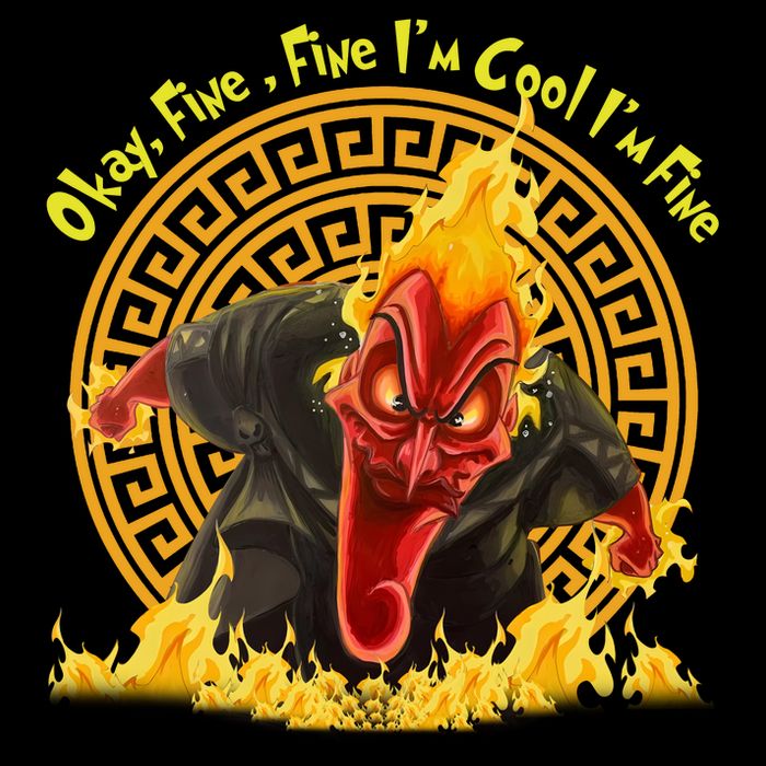 Okay Fine Fine IM Cool Im Fine Hades Cooling Performance Crew T-Shirt