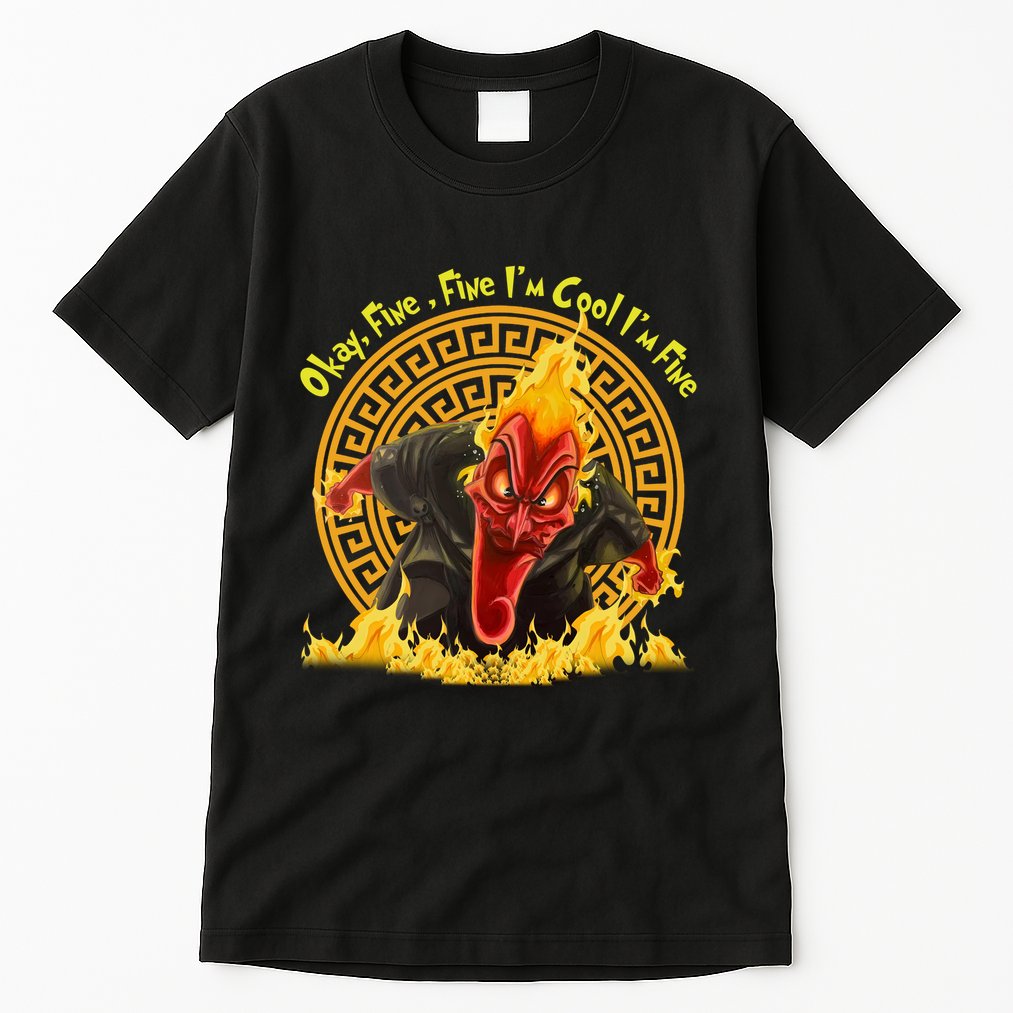 Okay Fine Fine IM Cool Im Fine Hades Tall T-Shirt