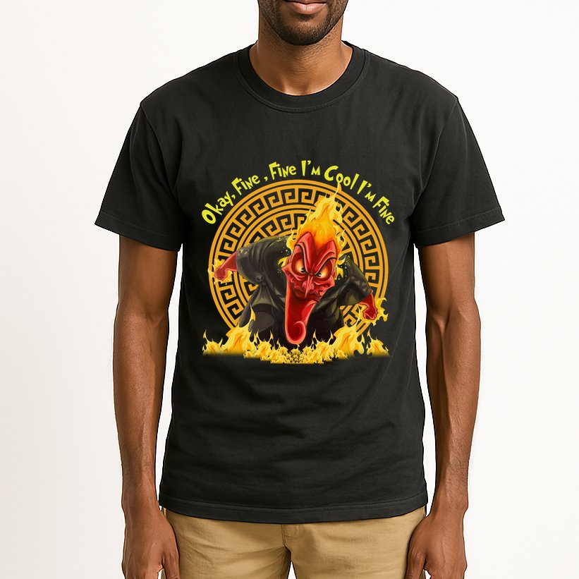 Okay Fine Fine IM Cool Im Fine Hades Tall T-Shirt