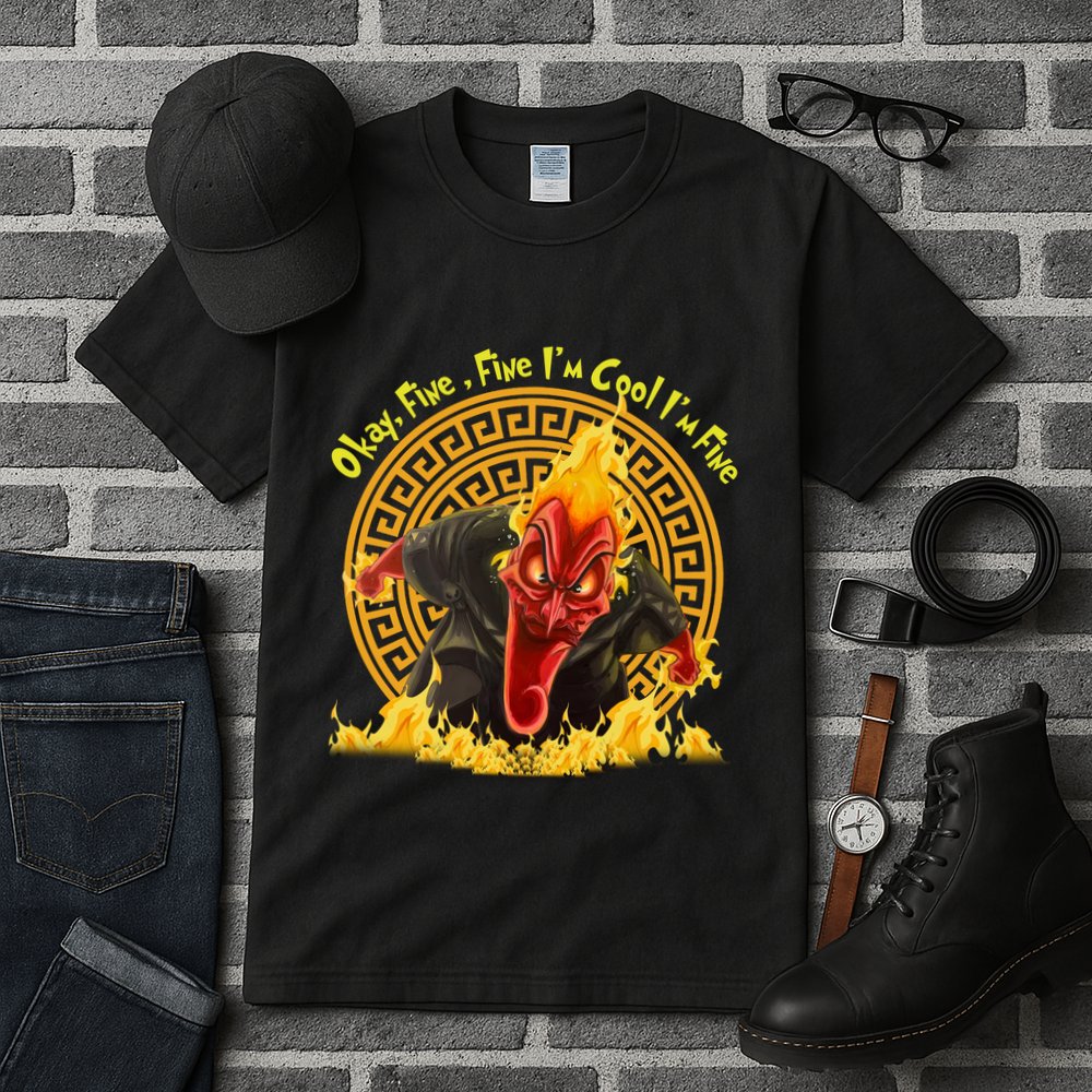 Okay Fine Fine IM Cool Im Fine Hades Tall T-Shirt
