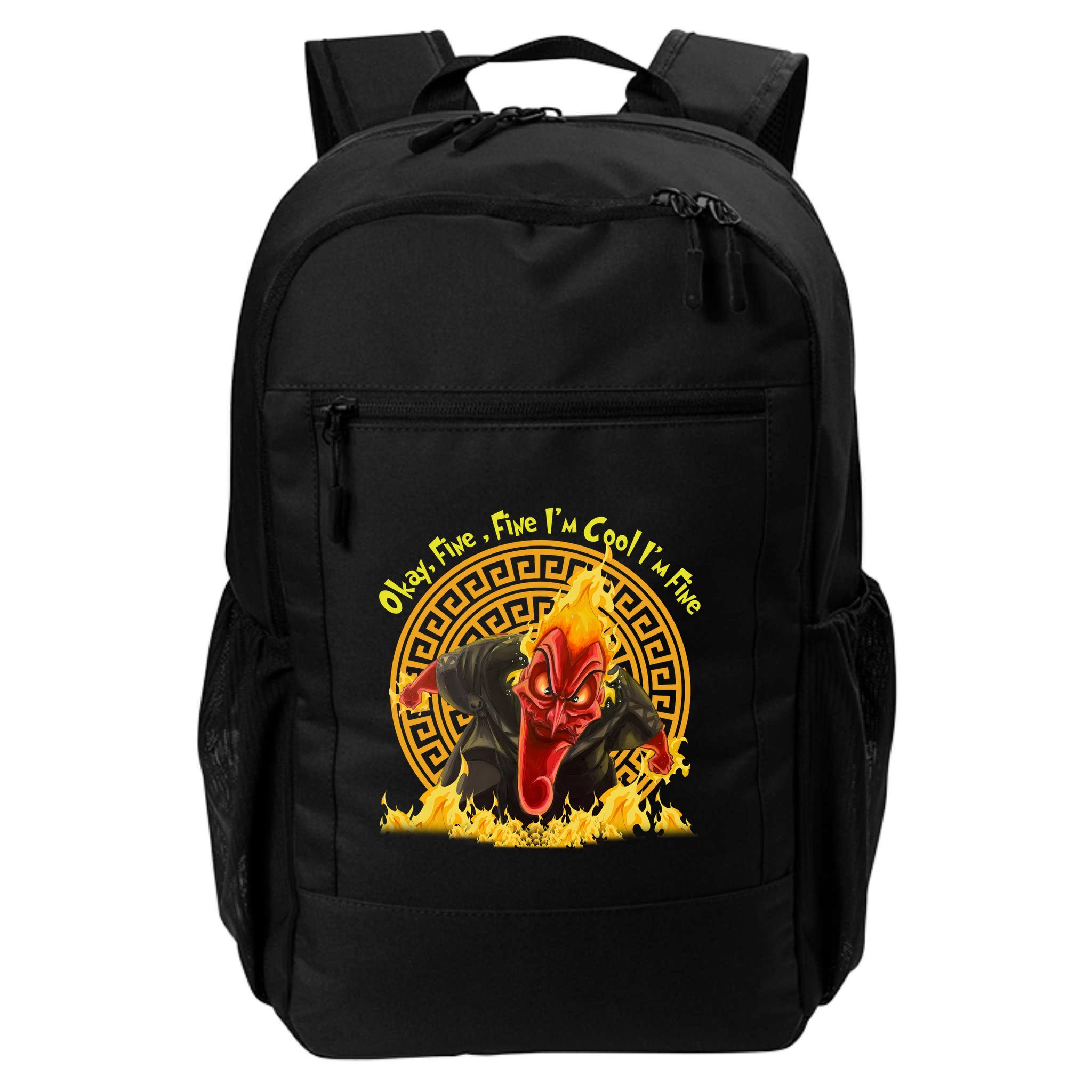 Okay Fine Fine IM Cool Im Fine Hades Backpack