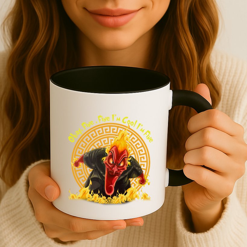 Okay Fine Fine IM Cool Im Fine Hades Mug