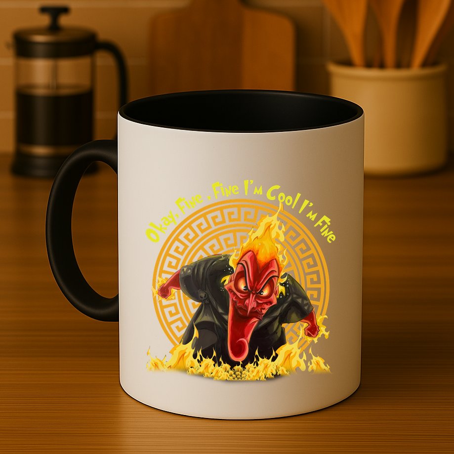 Okay Fine Fine IM Cool Im Fine Hades Mug