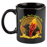 Okay Fine Fine IM Cool Im Fine Hades 11oz C Handle Ceramic Mug