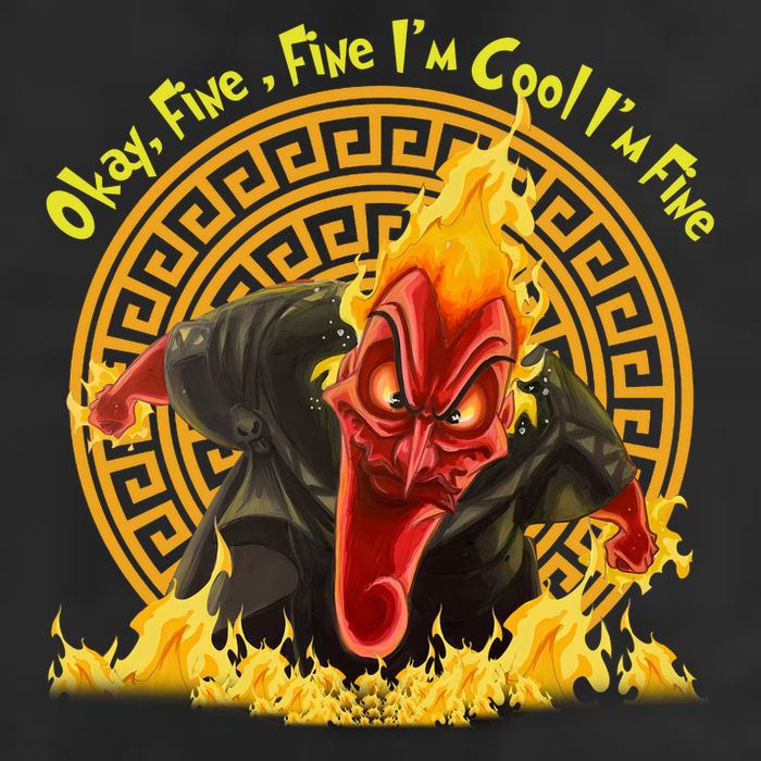Okay Fine Fine IM Cool Im Fine Hades 11oz C Handle Ceramic Mug