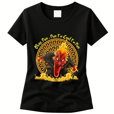 Okay Fine Fine IM Cool Im Fine Hades Womens T-Shirt