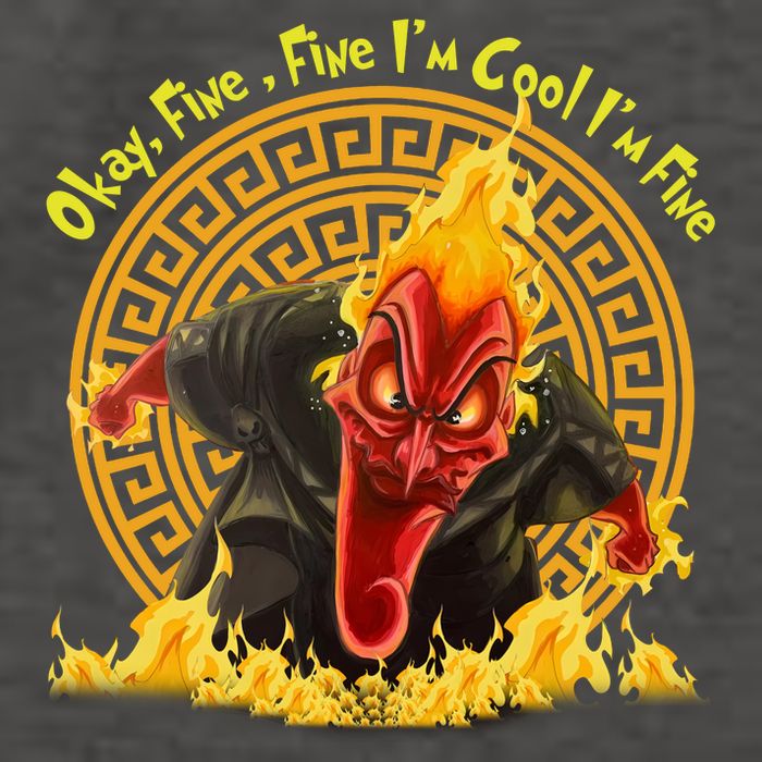 Okay Fine Fine IM Cool Im Fine Hades Vector Backpack