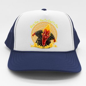 Okay Fine Fine IM Cool Im Fine Hades Trucker Hat