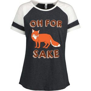 Oh For Fox Sake Cool Gift Unisex Gift Enza Ladies Jersey Colorblock Tee