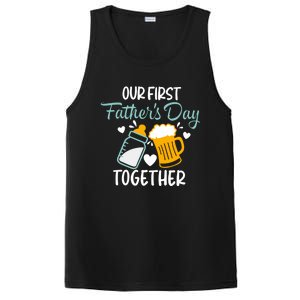 Our First Fathers Day Together Funny Father Day Funny Gift PosiCharge Competitor Tank