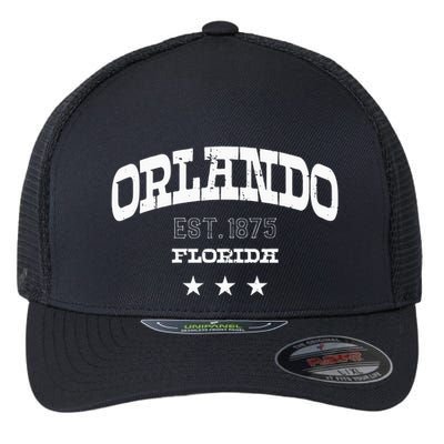 Orlando Florida Fl Athletic Souvenir Flexfit Unipanel Trucker Cap