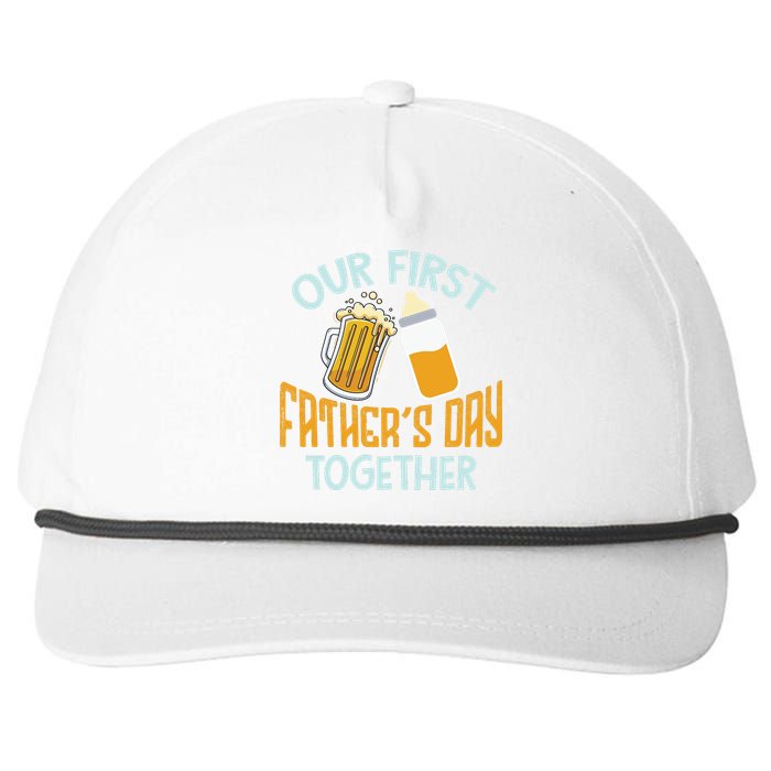 Our First Father's Day Together Dad And Son Daughter Snapback Five-Panel Rope Hat