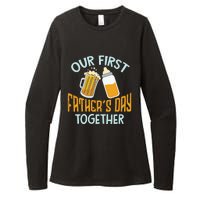 Our First Father's Day Together Dad And Son Daughter Womens CVC Long Sleeve Shirt