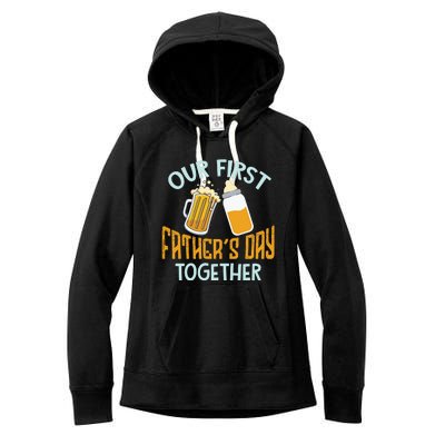 Our First Father's Day Together Dad And Son Daughter Women's Fleece Hoodie