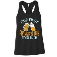 Our First Father's Day Together Dad And Son Daughter Women's Racerback Tank