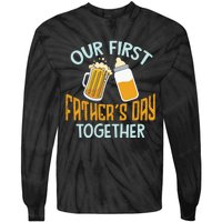 Our First Father's Day Together Dad And Son Daughter Tie-Dye Long Sleeve Shirt