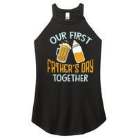 Our First Father's Day Together Dad And Son Daughter Women's Perfect Tri Rocker Tank