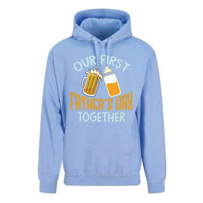 Our First Father's Day Together Dad And Son Daughter Unisex Surf Hoodie