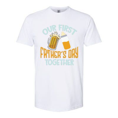 Our First Father's Day Together Dad And Son Daughter Softstyle CVC T-Shirt