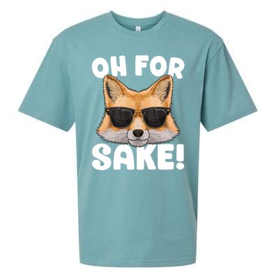 Oh For Fox Sake Funny Cute Fox Pun Dont Care Sarcastic Funny Gift Sueded Cloud Jersey T-Shirt