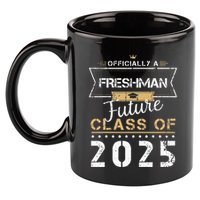 Officially Freshman Future Class Of 2025 Funny First Day 9th 11oz C Handle Ceramic Mug