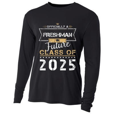 Officially Freshman Future Class Of 2025 Funny First Day 9th Cooling Performance Long Sleeve Crew
