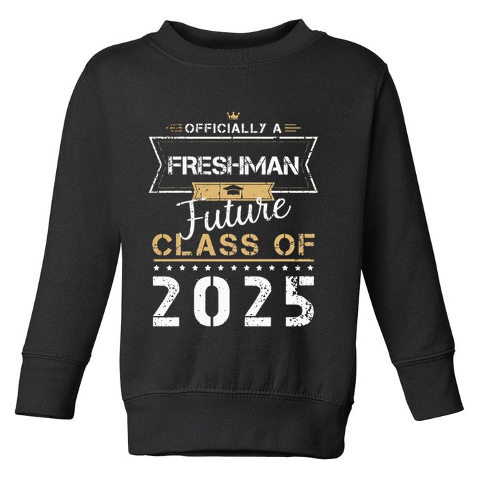 Officially Freshman Future Class Of 2025 Funny First Day 9th Toddler Sweatshirt