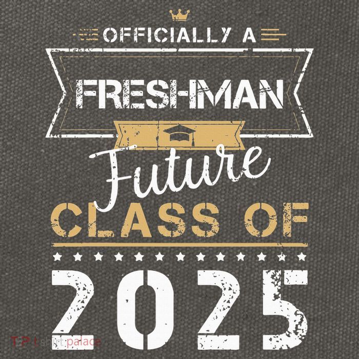 Officially Freshman Future Class Of 2025 Funny First Day 9th Cotton Canvas Backpack