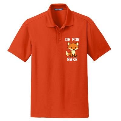 Oh For Fox Sake Gift Dry Zone Grid Polo