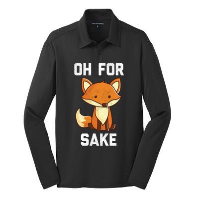 Oh For Fox Sake Gift Silk Touch Performance Long Sleeve Polo